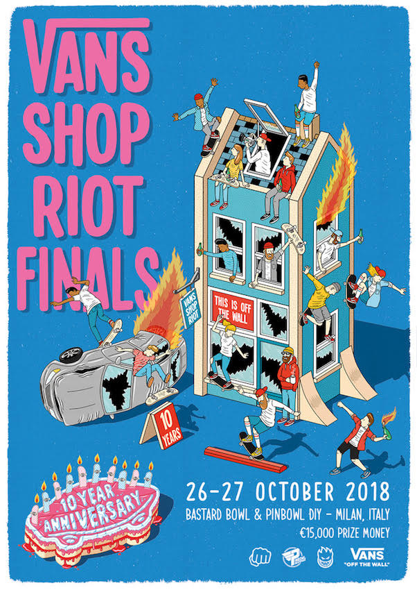 Vans Shop Riot 2018 – 26 ottobre @ Bastard Bowl / 27 ottobre @ Pinbowl Skatepark