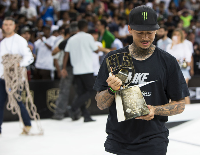 Nyjah Huston takes 1st place at the 2018 SLS World Championship in Rio de Janeiro