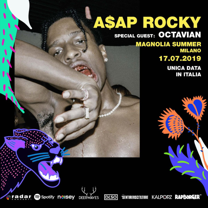 A$ap Rocky (w/ Octavian): il rapper americano arriva in Italia per #MusicIsMyRadar