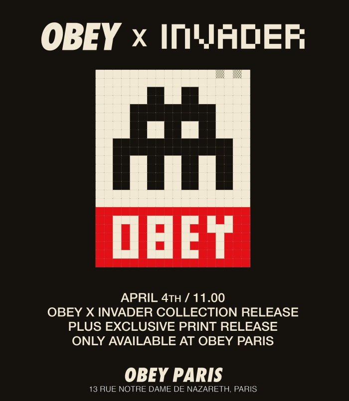 Obey x Invader Paris store release
