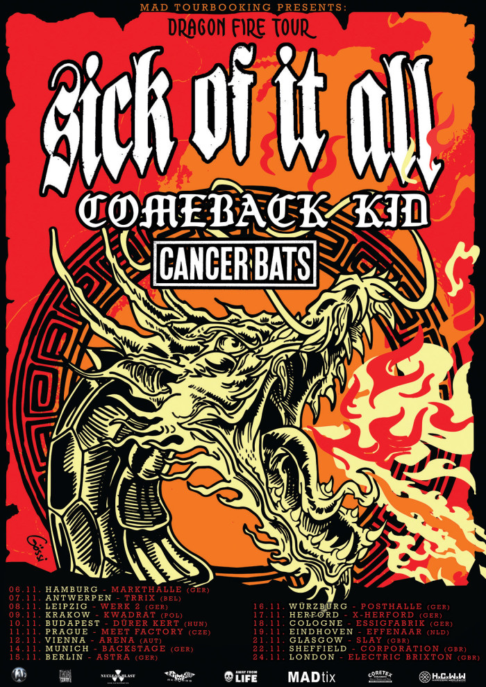 Comeback Kid to tour Europe w/ Sick Of It All