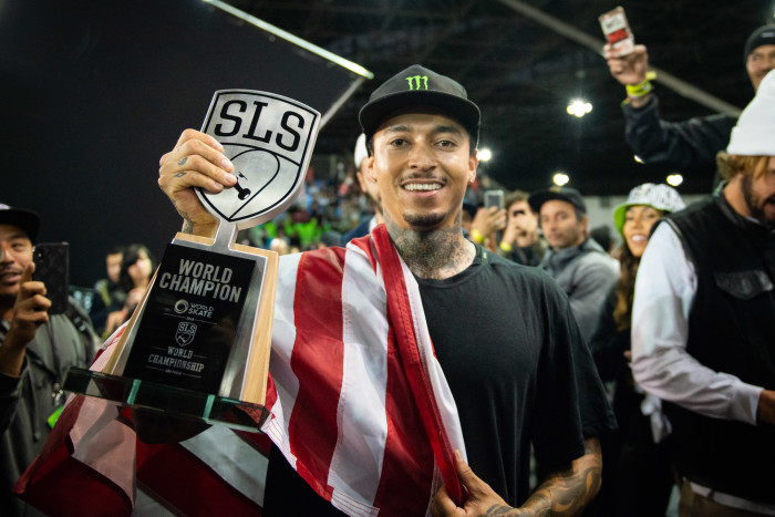 Monster Energy’s Nyjah Huston takes 1st place at the 2019 SLS World Championship in São Paulo