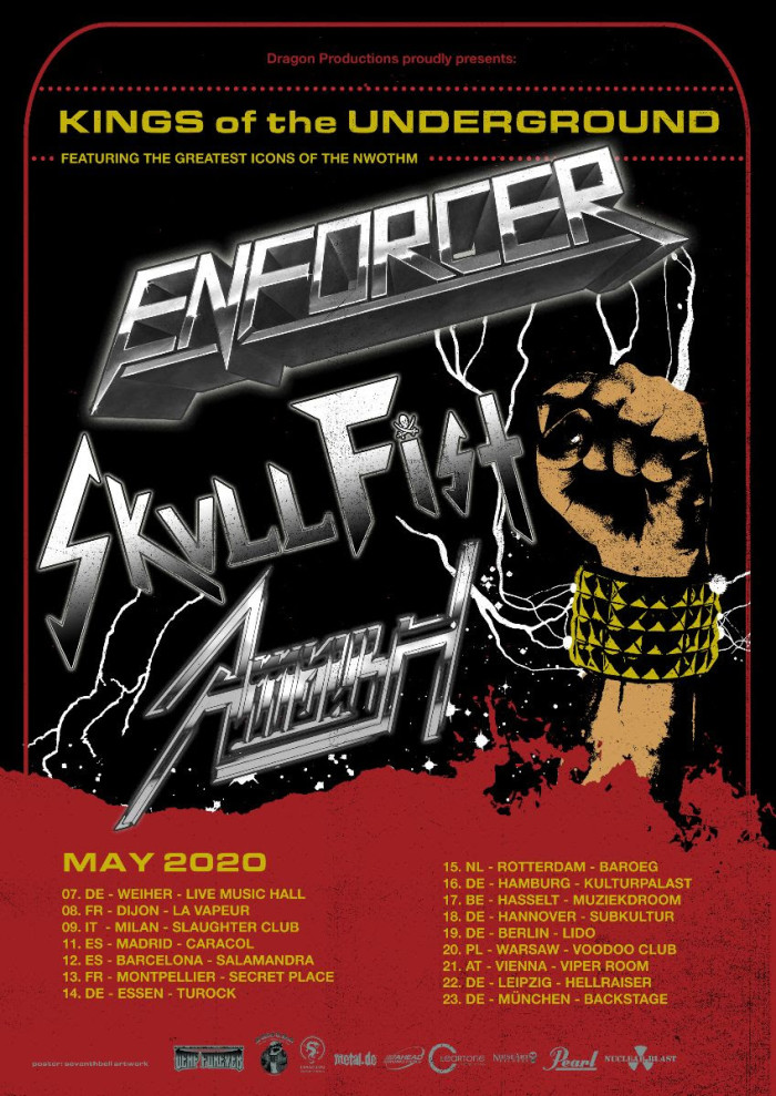 Enforcer annunciano il tour europeo a maggio con Skull Fist & Ambush!