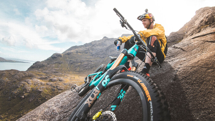 Danny MacAskill tackles nerve-wracking steep rock slabs on Isle of Skye