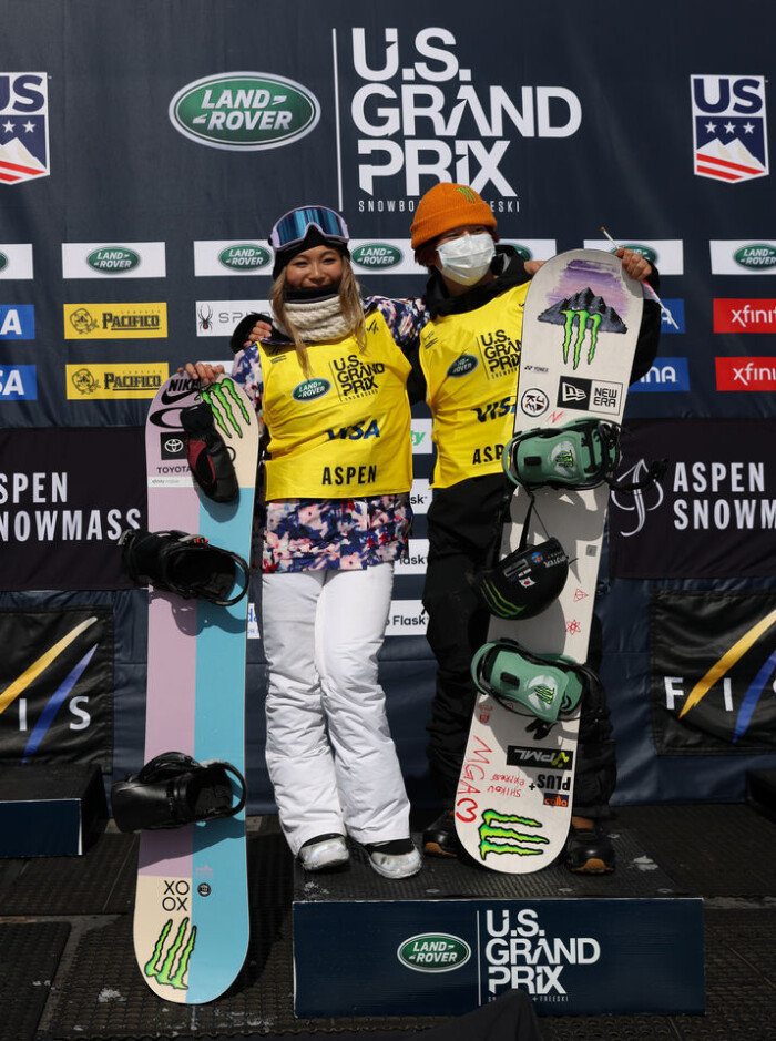 Chloe Kim and Yuto Totsuka take 1st Place in snowboard Halfpipe