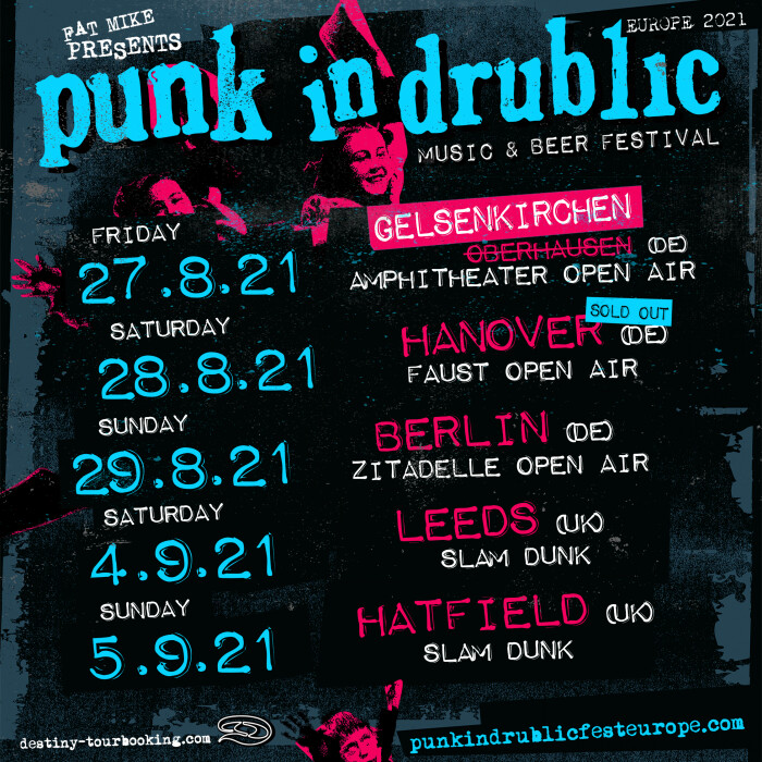 Punk In Drublic spostato al 22 maggio 2022