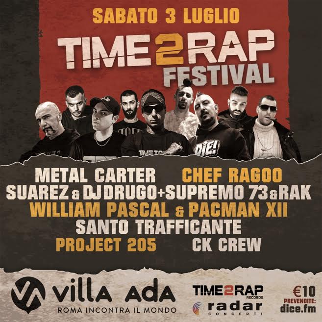 Time 2 Rap Festival, a Villa Ada il rap incontra il metal