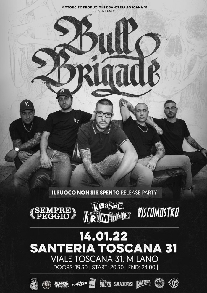 Bull Brigade: release party a Santeria Toscana 31, Milano venerdì 14 Gennaio