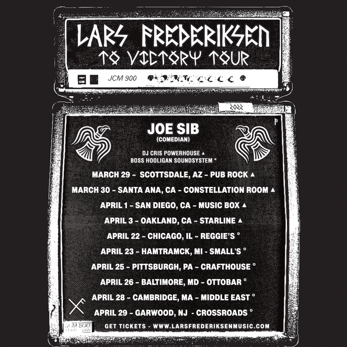 LARS FREDERIKSEN ANNOUNCES SPRING TOUR DATES