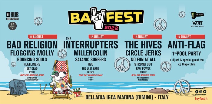 THE INTERRUPTERS SONO GLI HEADLINER DELLA SECONDA GIORNATA DI BAY FEST 2022!