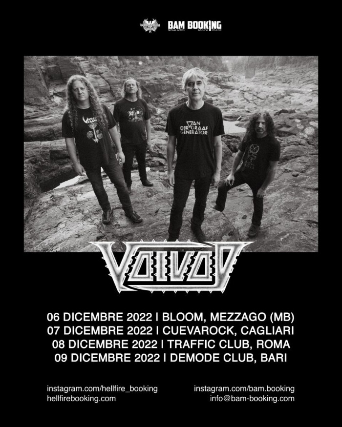 Voivod in Italia a Dicembre