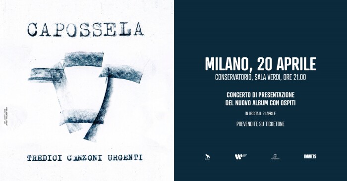 Vinicio Capossela ‘13 Canzoni Urgenti’ @ Sala Verdi del Conservatorio, Milano – recap