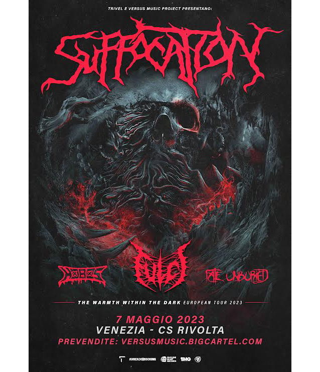 Suffocation: info e orari dello show di domenica a Venezia insieme a Fulci ed altri