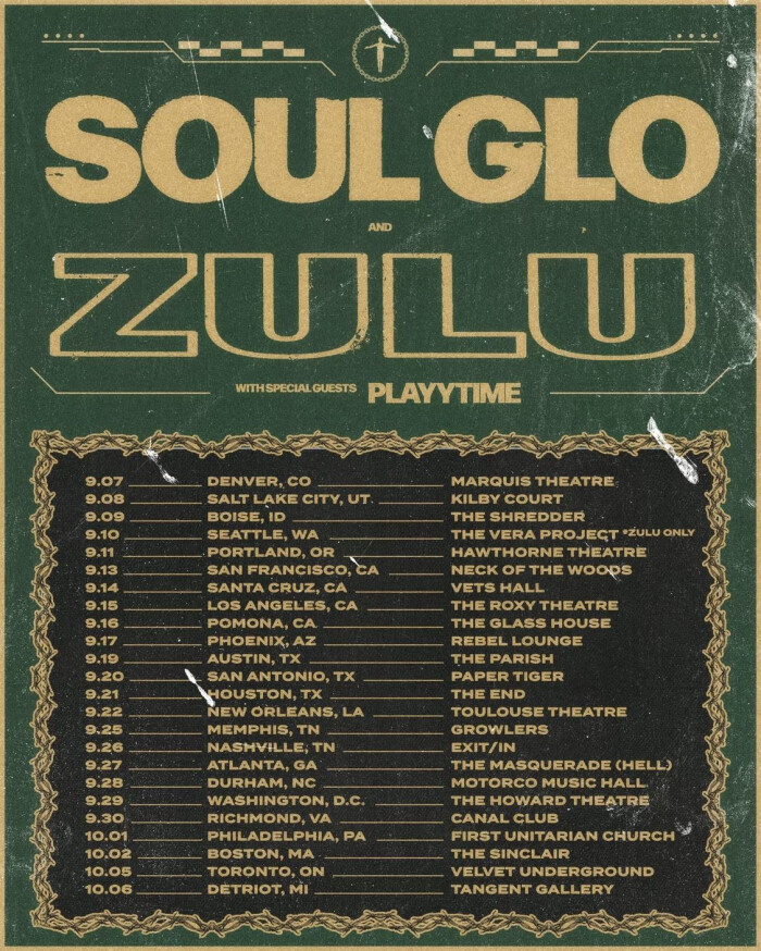 Zulu announce US co-headline tour with Soul Glo