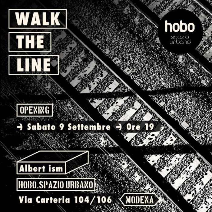 Inaugurazione di ‘Walk The Line’, personale di Albertism, presso Hobo Spazio Urbano a Modena