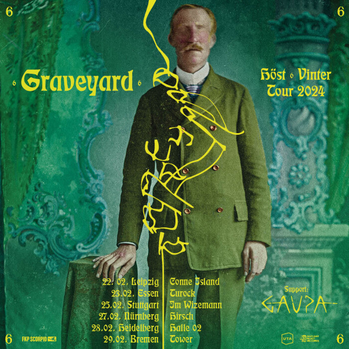 Graveyard announce first leg of 2024 European Tour w/ support Gaupa