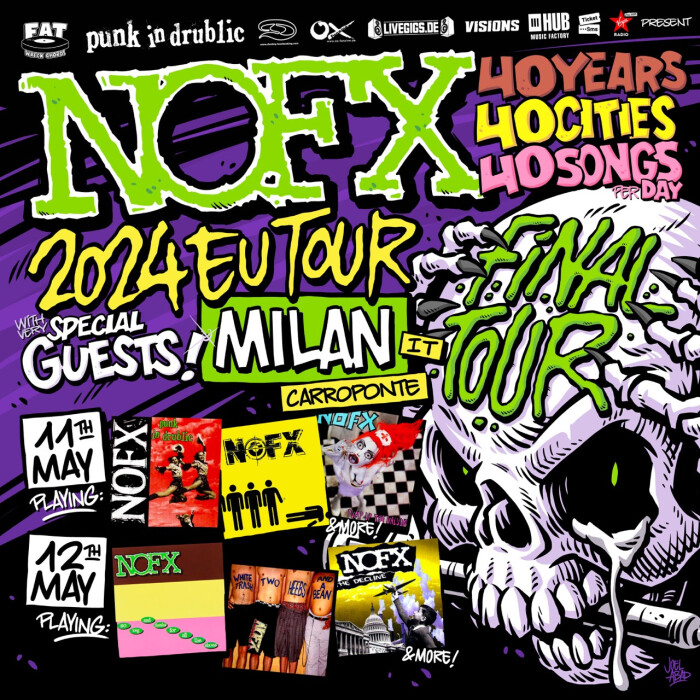 NOFX: ANNUNCIATI GLI ALBUM CHE VERRANNO SUONATI IN ITALIA