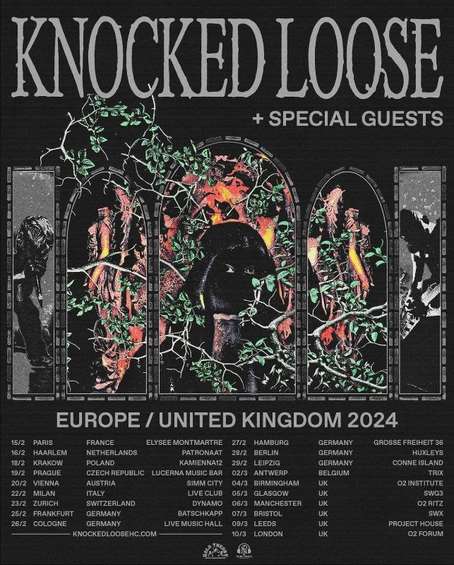KNOCKED LOOSE ANNOUNCE EUROPE + UNITED KINGDOM TOUR FOR 2024