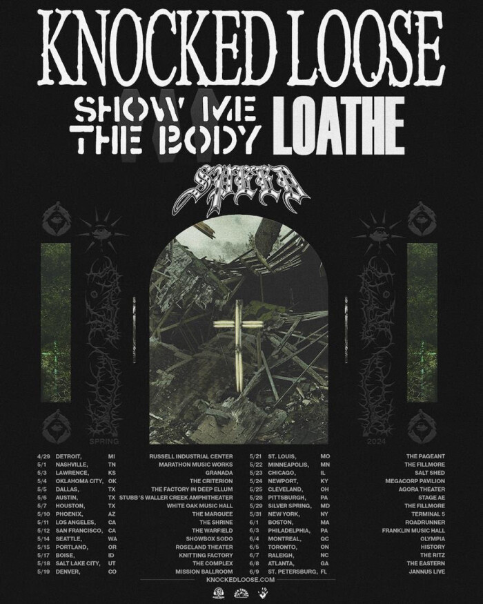 KNOCKED LOOSE ANNOUNCE HEADLINING NORTH AMERICAN SPRING TOUR SHOW ME THE BODY, LOATHE AND SPEED TO SUPPORT