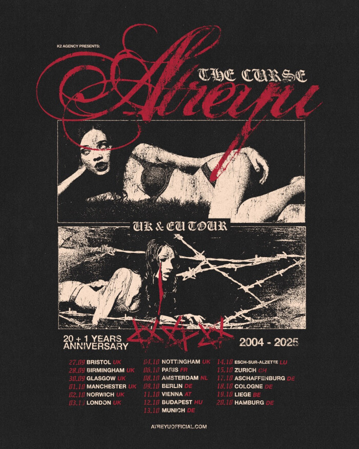 ATREYU ANNOUNCE 2025 EUROPEAN ANNIVERSARY TOUR FOR ICONIC ALBUM ‘THE CURSE’