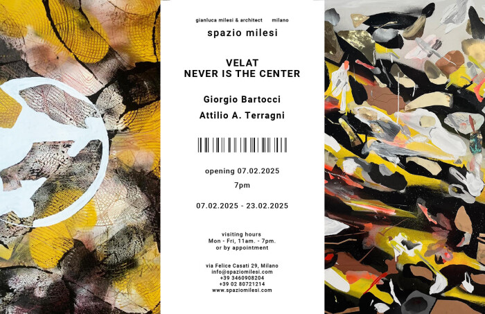 exhibition opening Velat Never Is The Center – Giorgio Bartocci e Attilio A. Terragni