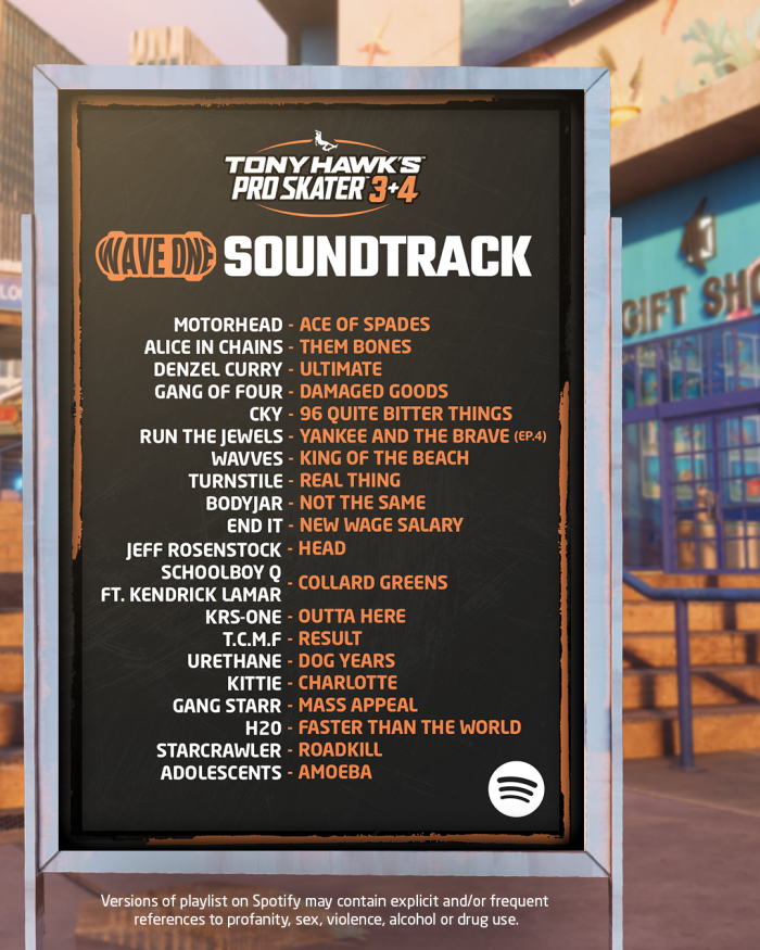 Tony Hawk’s Pro Skater 3+4: la colonna sonora ufficiale arriva su Spotify